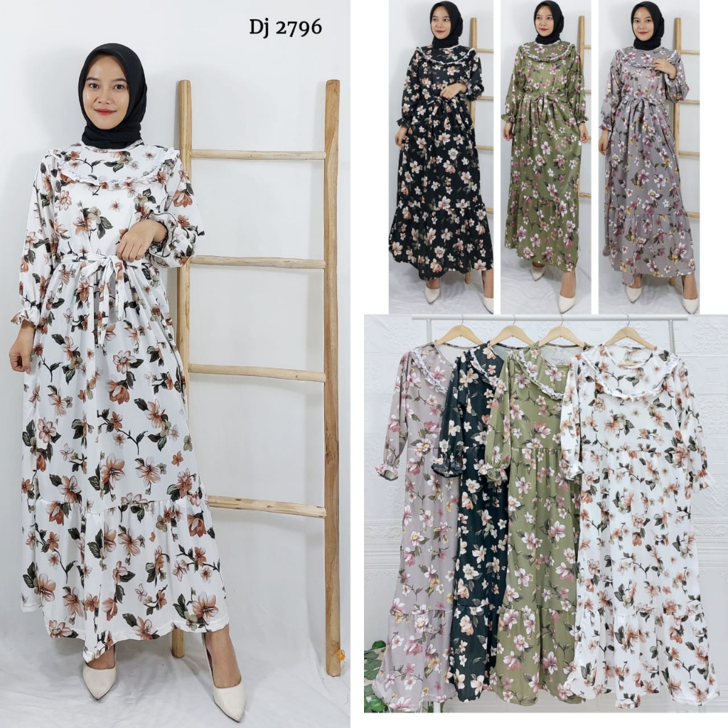 GAMIS HAIRA MOTIF BUNGA