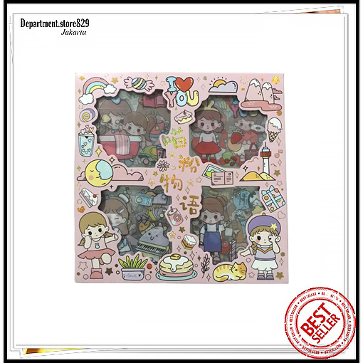 ♥DPS829♥ Stiker lucu Stiker Kartun Korea Stiker Dekoratif Tahan Air Stiker Stiker Alat Tulis N17