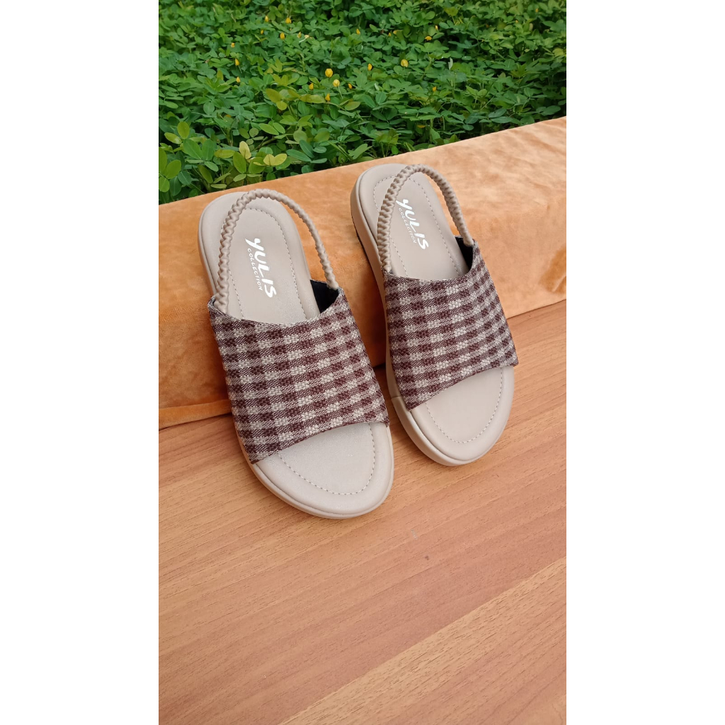 Sendal Selop Karet Kotak-Kotak Terbaru Trendi Size 26 s/d 40 Promo