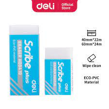 

Michiro Penghapusan / Hapusan / Penghapus Pensil / Eraser / Hapusan Putih / Penghapus Pensil Ujian - Deli Scribe Plus Eraser