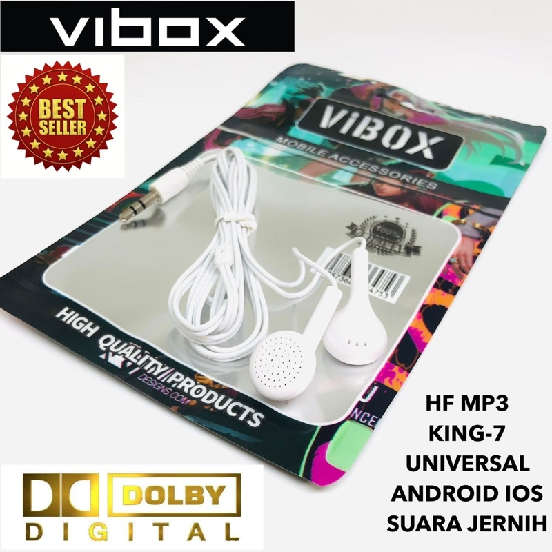 Sale Cuci Gudang HAndsfree MP3 VIBOX KING7 Earphone MP3 Vibox King-7 BY SMOLL