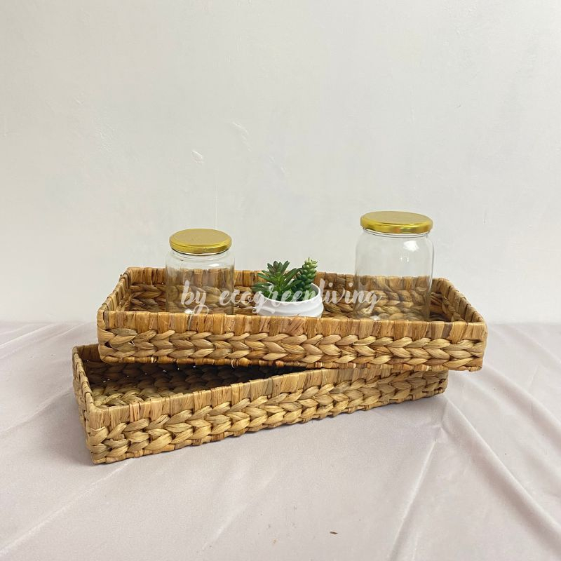 LONG TRAY NAPKIN / BAKI WATERHYACINTH TRAY NAPKIN FOR DESK / TRAY ENCENG GONDOK TATAKAN TOPLES