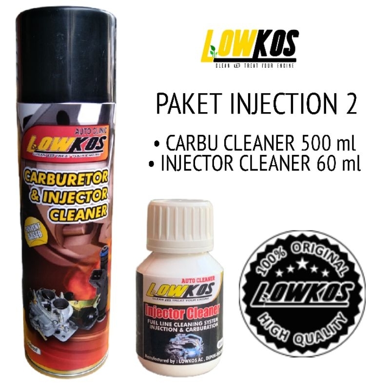 LOWKOS - PAKET INJECTION 2 : 1 Botol Carbu Cleaner 500 ML &amp; 1 Botol Injector Cleaner 60 ML