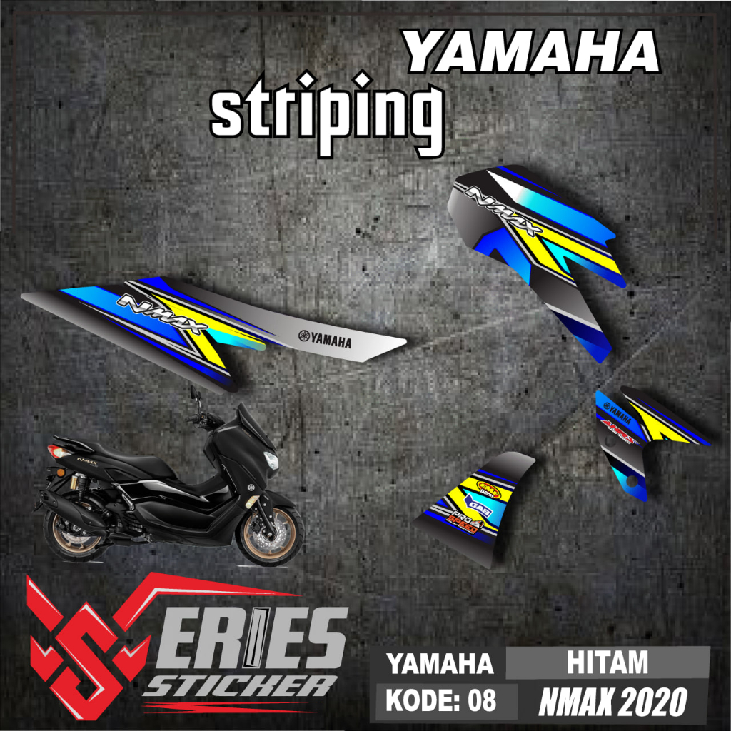 (cod) STRIPING NMAX NEW / STRIPING ALL NEW NMAX /MOTOR VARIASI NMAX 2020-2021 HOLOGRAM