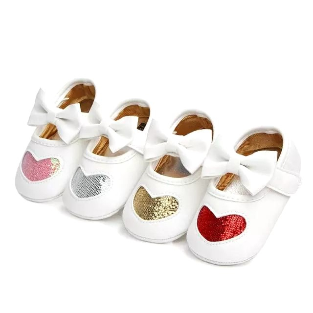 sepatu bayi perempuan 0 12 bulan prewalker lucu anak balita cewek termurah baby girl newbron terbaru love gliter