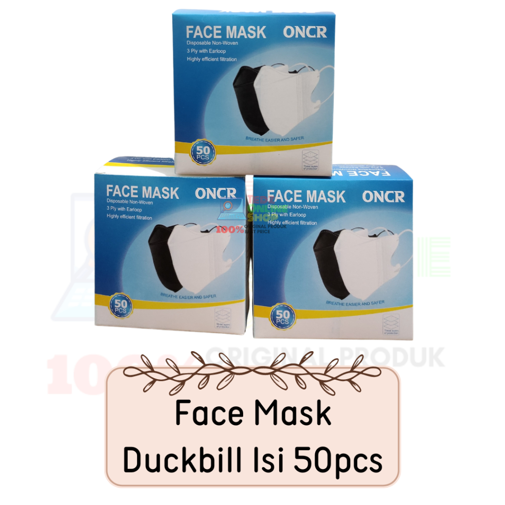 Masker Duckbill 3ply Isi 50pcs Dewasa