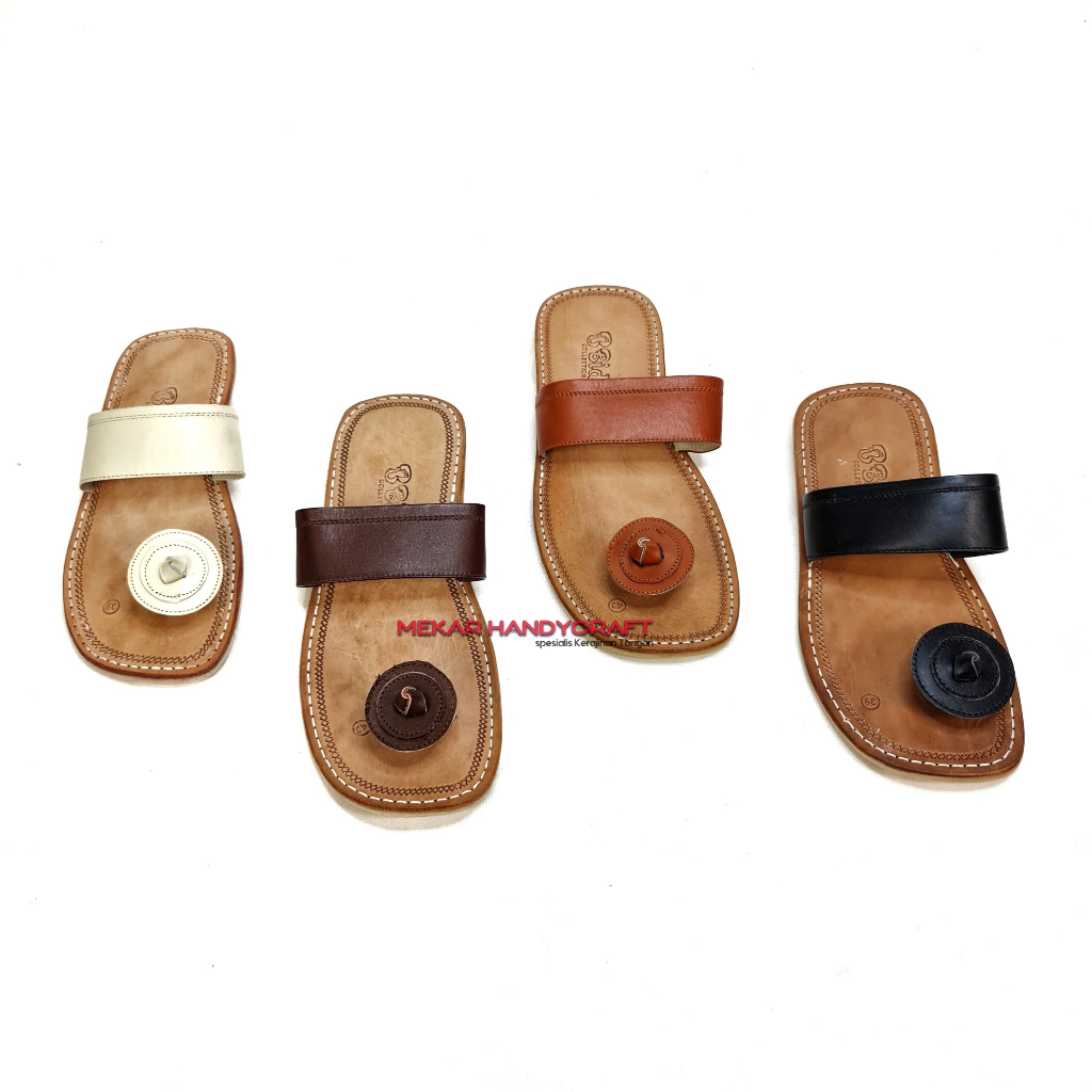 Sendal Pria Kekinian Kulit Jepit Tarumpah Jamur