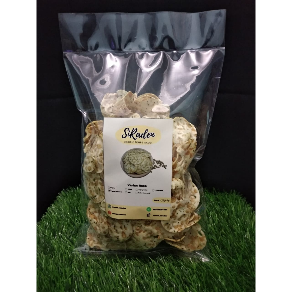 

Keripik Tempe Sagu SiRaden Rasa Original Daun Jeruk 250gr