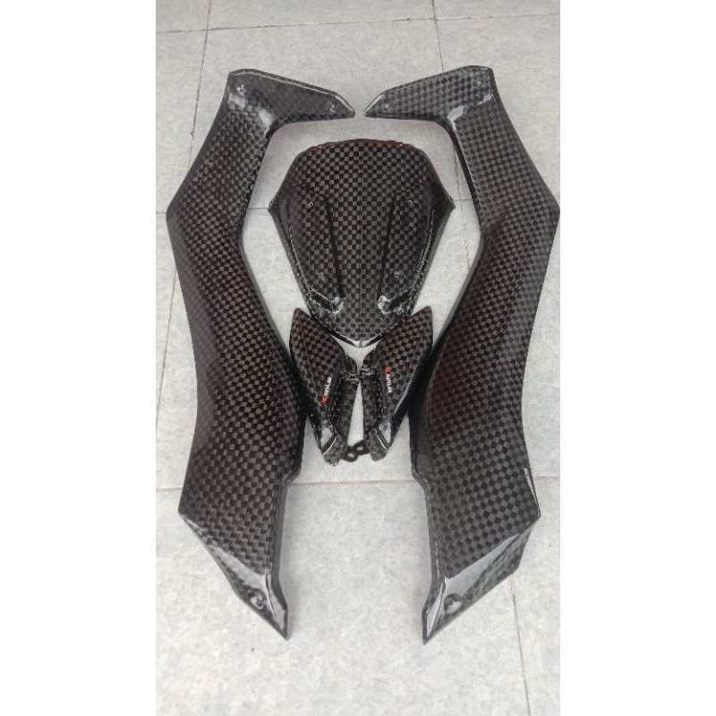 PAKET COVER BODY YAMAHA NEW NMAX KARBON KEVLAR CATUR