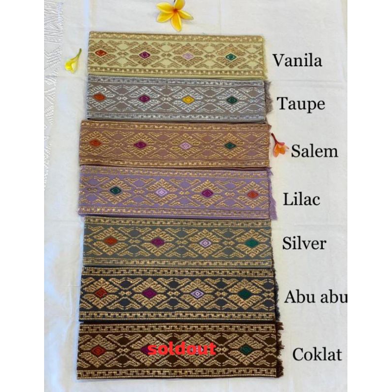 Obi songket Bordir | Belt | Ikat pinggang Kebaya