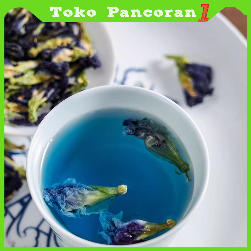 Bunga Kering  Butterfly Pea Tea teh Teh Biru 50gr Super Qulitas