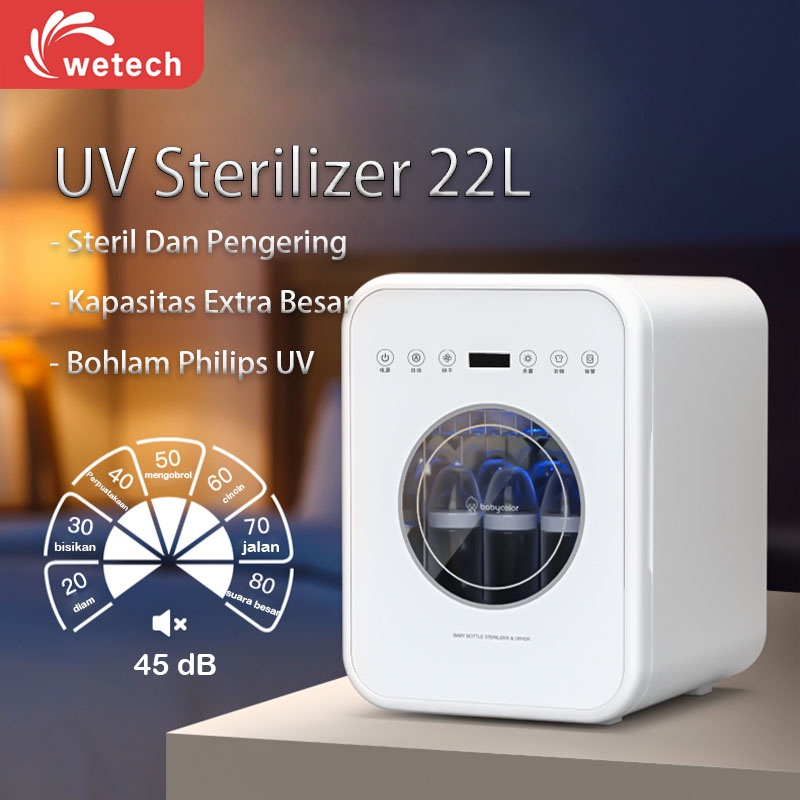 BABYCOLOR UV Sterilizer Bottle Bayi 22L Feeding Bottle UV LED Sterilizer & Bottle Dryer Home Disinfe