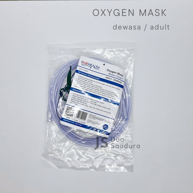 masker oksigen dewasa / oxygen mask adult dewasa / masker oksigen onehealth / masker O2