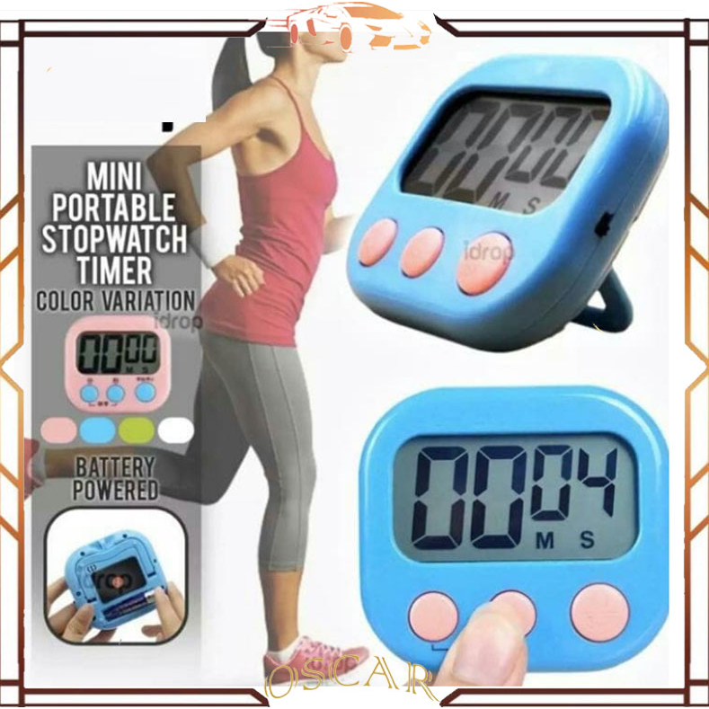 Digital Kitchen Timer Alarm Dapur Masak Clock Stopwatch Jam Digital