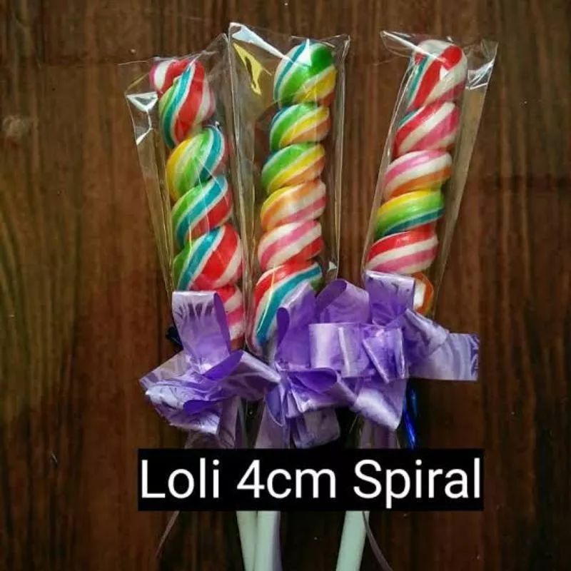 

Permen Lolipop Candy Ukuran 4 Cm Bentuk Ulir/Spiral (Isi 100 pcs)