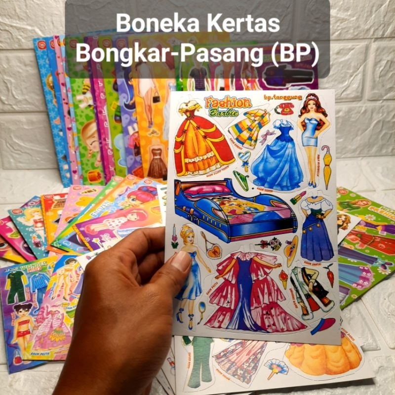 Mainan Boneka Kertas BP Bongkar Pasang Jadul