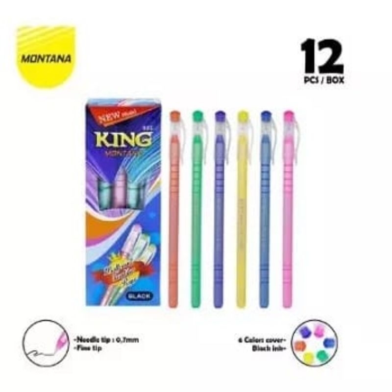 

Bolpoin Pulpen KING MONTANA Hitam PREMIUM 0,5mm