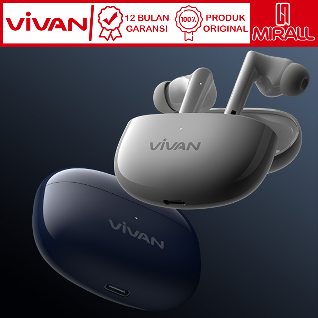 VIVAN Liberty T220 Plus Earphone Wireless TWS Bluetooth 5.3 Original