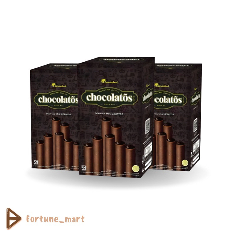 

Chocolatos Wafer Roll Dark isi 20pcs