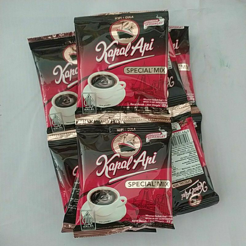 

Kapal api special mix 23g, kopi + gula isi 10sachet
