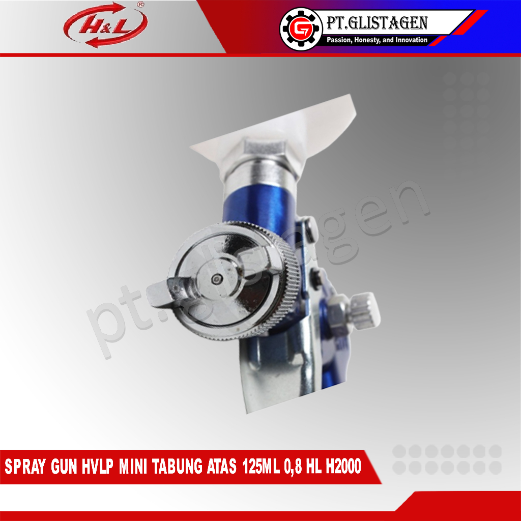 HL H2000 Spray Gun HVLP Mini Semprotan Angin Cat Tabung Atas 125ML 0,8