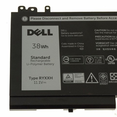 ORIGINAL BATERAI DELL E5450 E5250 E5550 12-5000 RYXXH YD8XC VVXTW 38WH