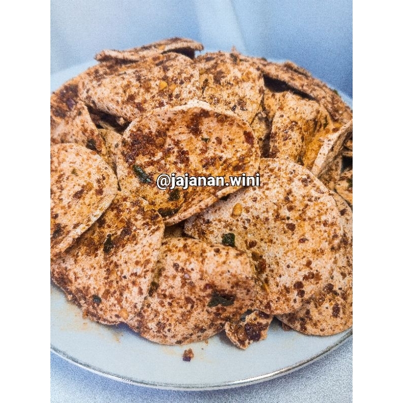 [COD] Basreng Koin Bulat 100gram Keripik Basreng Super Pedas/Original