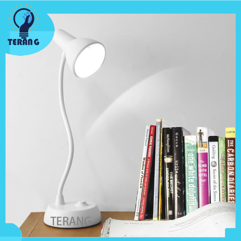 Lampu Belajar Mini Stand Lampu Meja Baterai Lucu Batrai Flexible Terang 6SMD