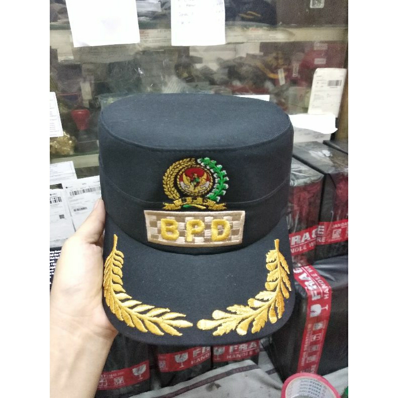 Topi komando BPD hitam,free nama