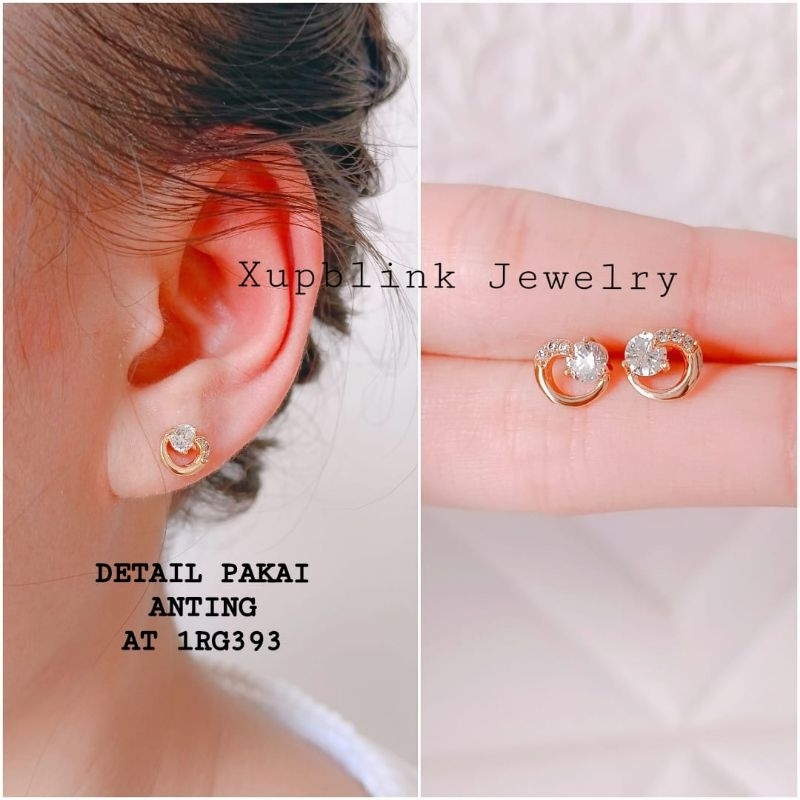 Anting Titanium Anti Karat Sally Permata Anting Tusuk Wanita