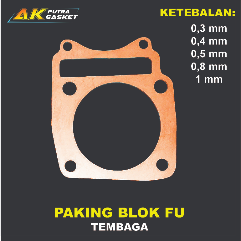 Paking Blok FU Tembaga / Packing Perpak Gasket Suzuki Satria FU