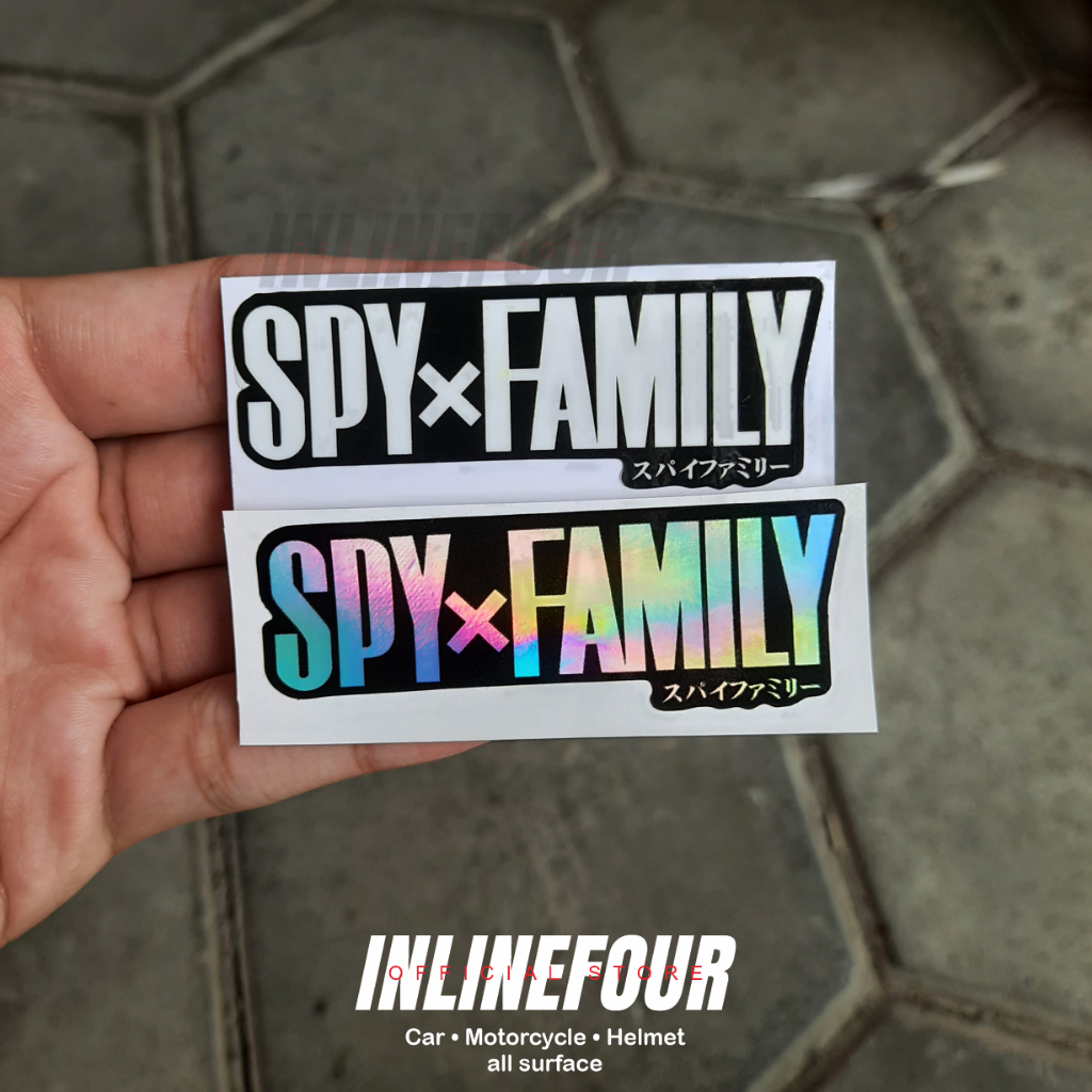

Sticker Hologram Stiker Anime - Logo SPY x Family - Wibu Jepang Untuk Laptop Case Hp Koper Helm Imut Lucu