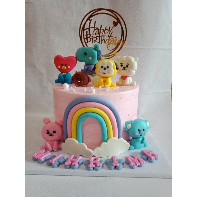 BTS BT21 Birthday Cake / Kue Ulang Tahun BT21