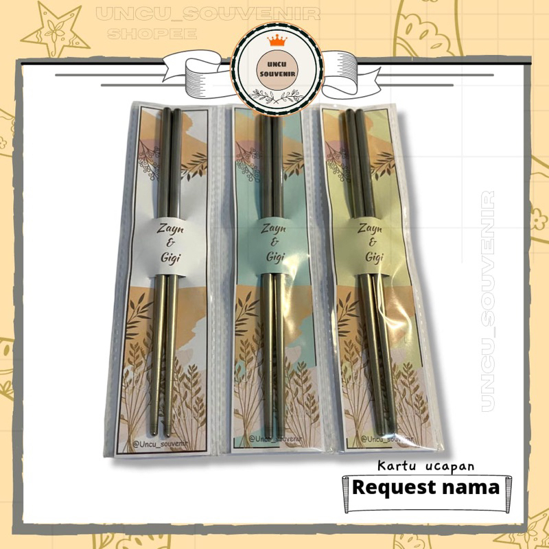 SUMPIT STENLIS SOUVENIR PERNIKAHAN MURAH MEWAH /FRE KARTU UCAPAN