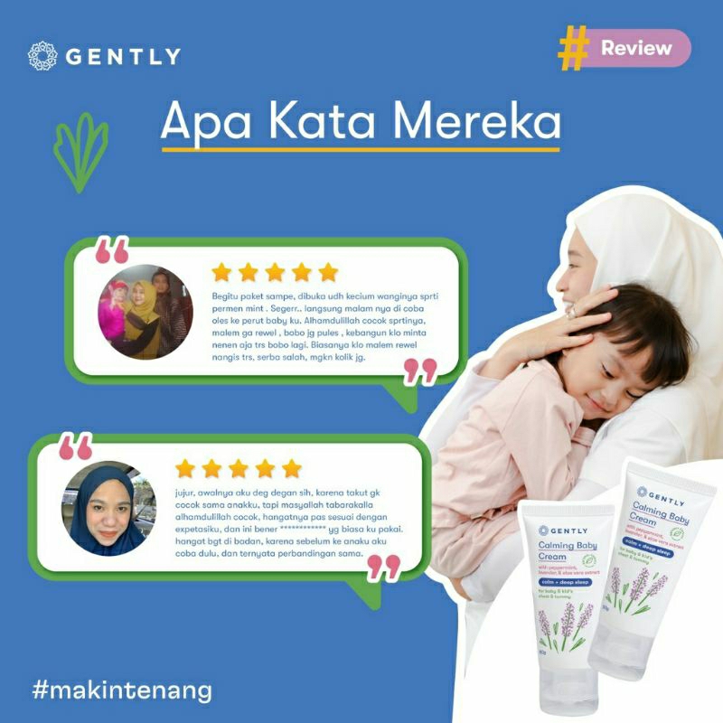 Gently Calming Baby Cream | Krim Penghangat dan Pereda Kolik Bayi 50gram