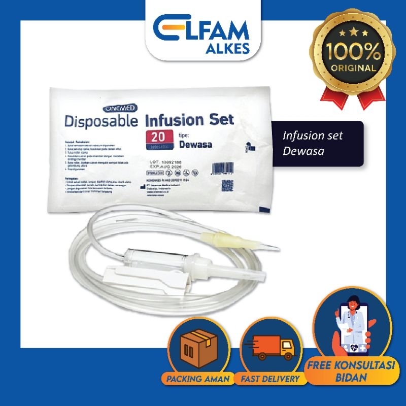 ONEMED SELANG INFUS INFUSION SET DEWASA LENGKAP