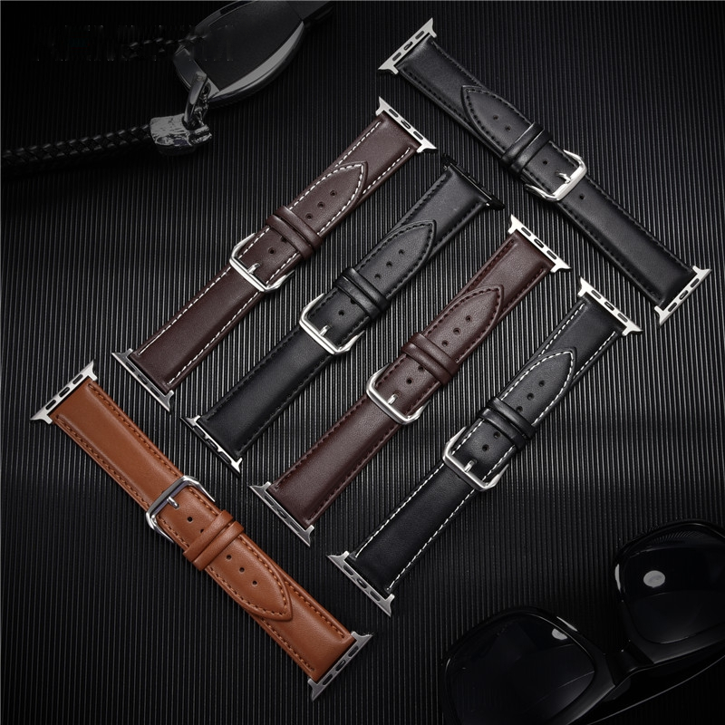 Strap Jam Leather Watchband 38 40 41 mm for Apple Watch - RZ01