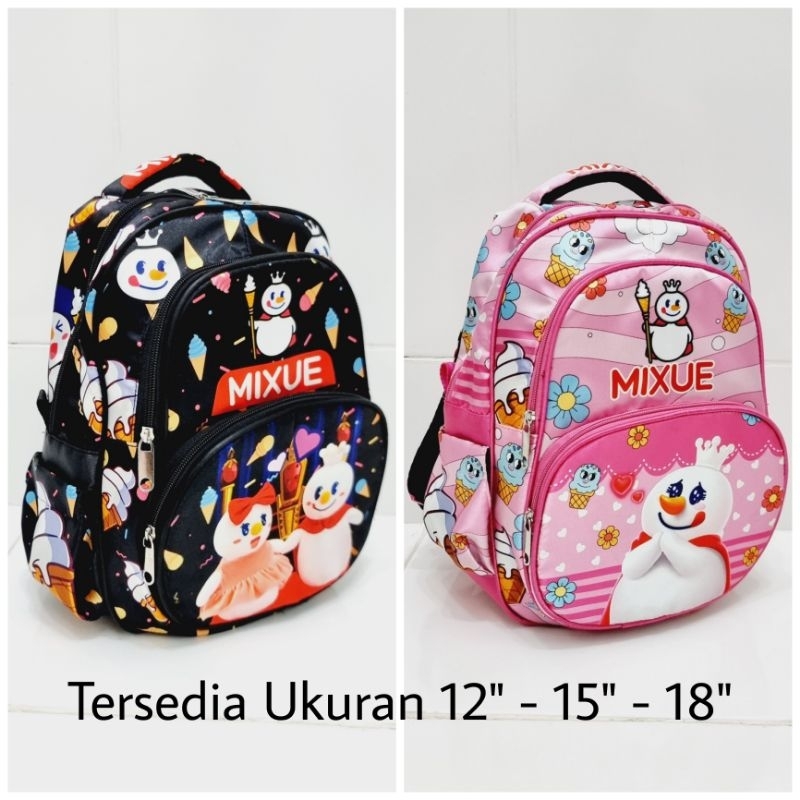 Tas Ransel Sekolah MIXUE 12&quot; - 15 &quot; - 18&quot; PAUD - TK - SD