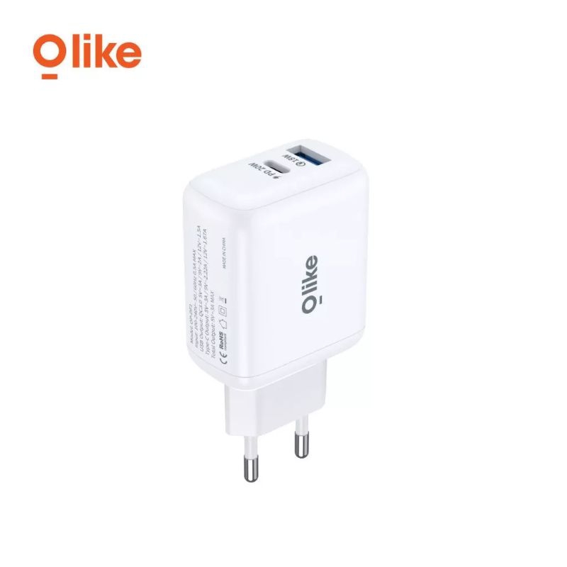 Olike C401 PD Fast Charging 20W + QC 18W Adaptor Charger Samsung iPhone Xiaomi infinix Vivo Oppo dll