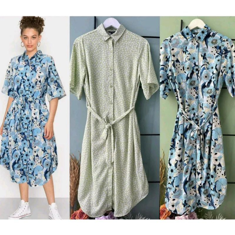 MNK PRONTED BUTTON DRESS