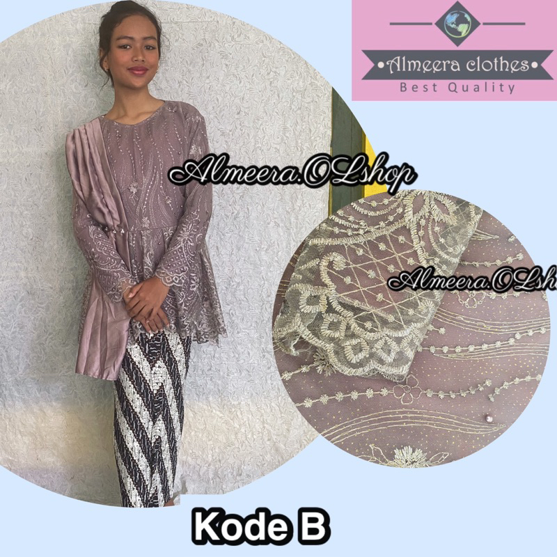 kebaya brokat TILE sampur kebaya wisuda FULL FURING kebaya modern