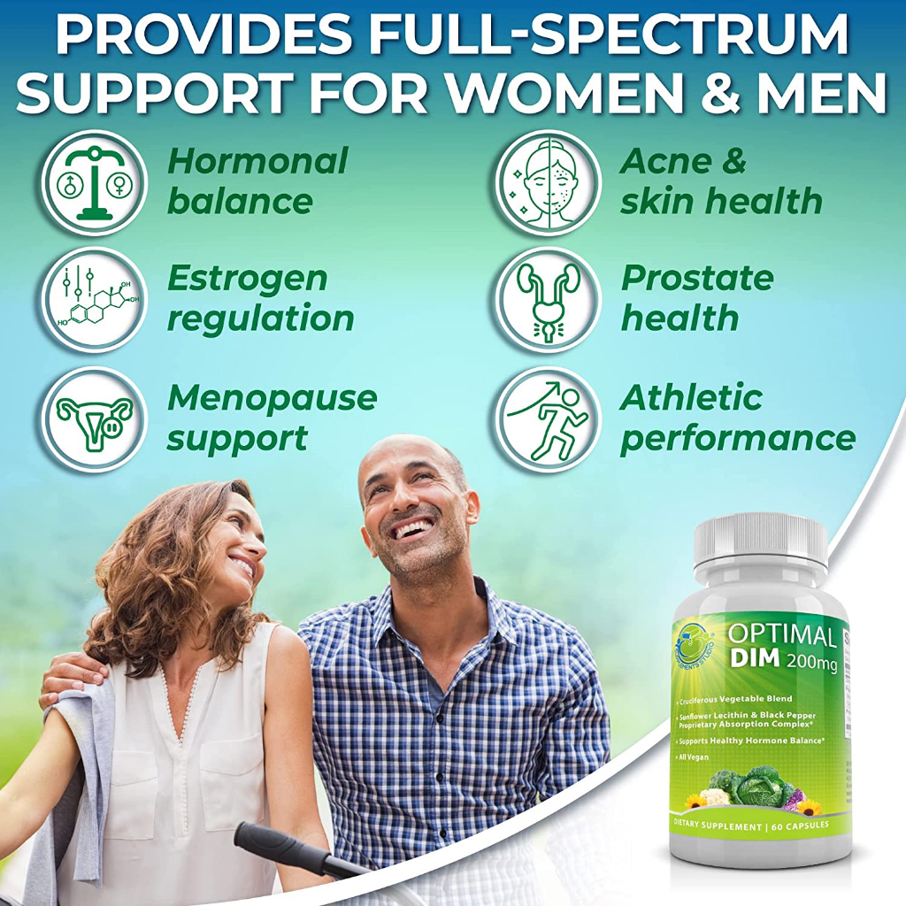 DIM Supplements Optimal 200mg - Estrogen Balance - Obat PCOS &amp; Jerawat &amp; Menopause Supplement Studio