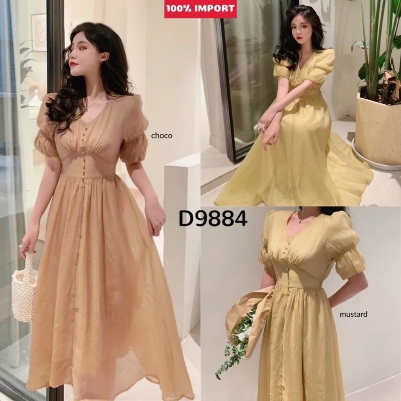 MIDI DRESS PREMIUM CHOCO COKLAT MUDA SUSU WANITA DEWASA MUSIM PANAS GADIS BELIA AKSEN KANCING PALSU BLAKANG SMOK KARET MELAR PINGGANG BISA MELAR BAWAH LUTUT PANJANG SELUTUT LEBIH TANGAN LENGAN PENDEK NGARET MAXI CANTIK MANIS LANGSING TERLIHAT KURUS