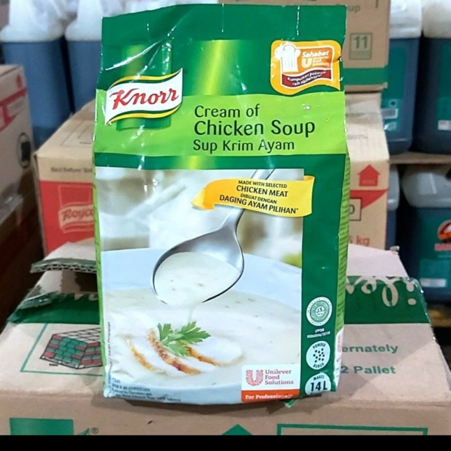 

KNORR CREAM OF CHICKEN SOUP 1KGX6 KEMASAN REFILL, CAMPURAN MAKANAN DLL