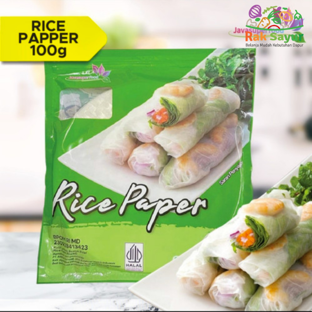 

Rice Paper isi 10 100gr untuk Lumpia Dumpling Spring Roll Rak Sayur Pasar Murah Online Padang