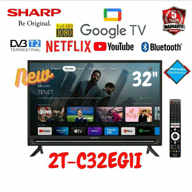 Sharp android tv 32inch 2T-C32EG1I (Android 11)