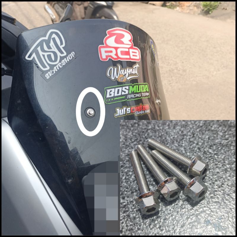 baut Visor nmax (4 biji ) original Thailand