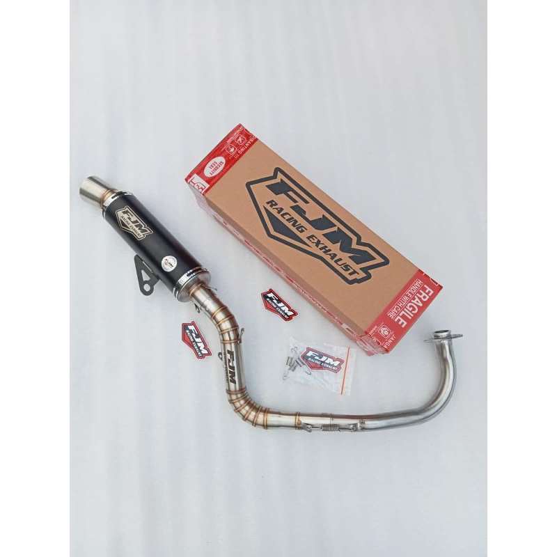 knalpot semi cobra fjm black coating vario aerox nmax beat mio