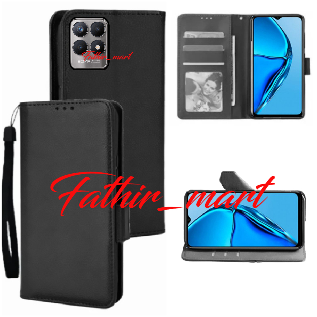 Case Dompet Hp Realme 8i Case Leather Flipcase Cover Kulit Casing Dompet