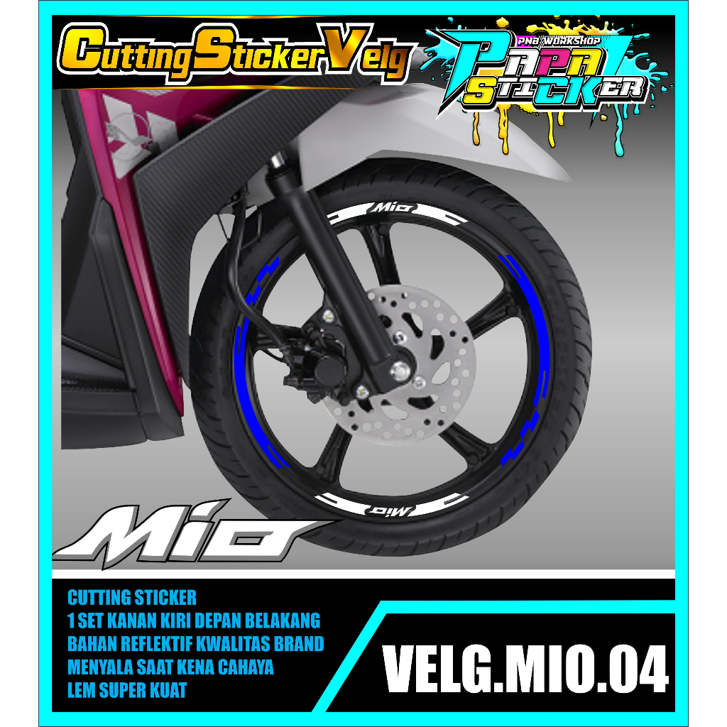 STIKER VELG MIO CUTTING STICKER VELG CUTTING VARIASI YAMAHA MIO LIS BAN/VELG 04